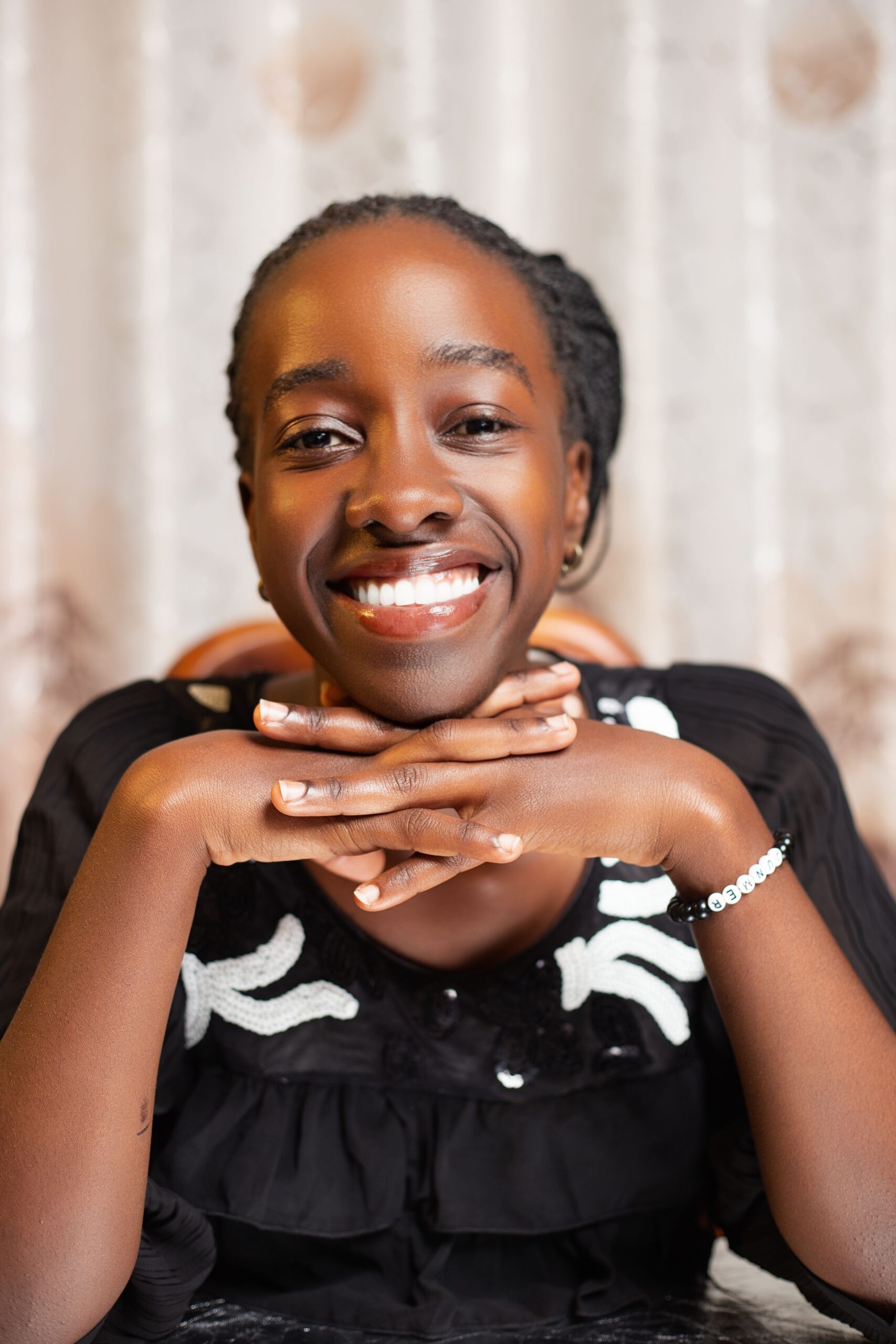 woman smiling